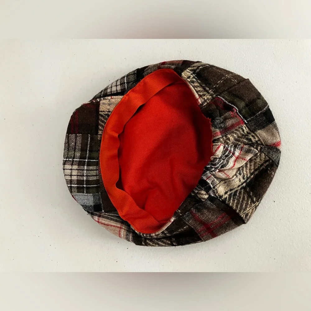 GAP Kids Multicolor plaid warm flat beret hat